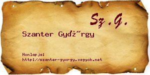 Szanter György névjegykártya